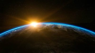 sunrise in space