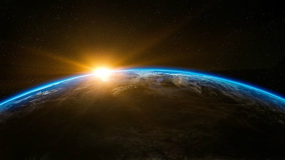 sunrise in space