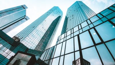 Modern buildings in business district
