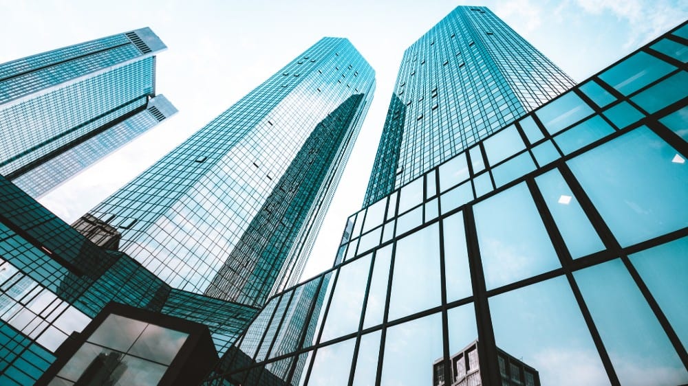 Modern buildings in business district